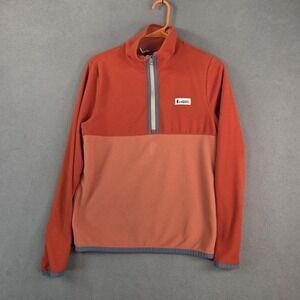 Cotopaxi Fleece Sweater Mens XS Orange Colorblock Half Zip Pullover